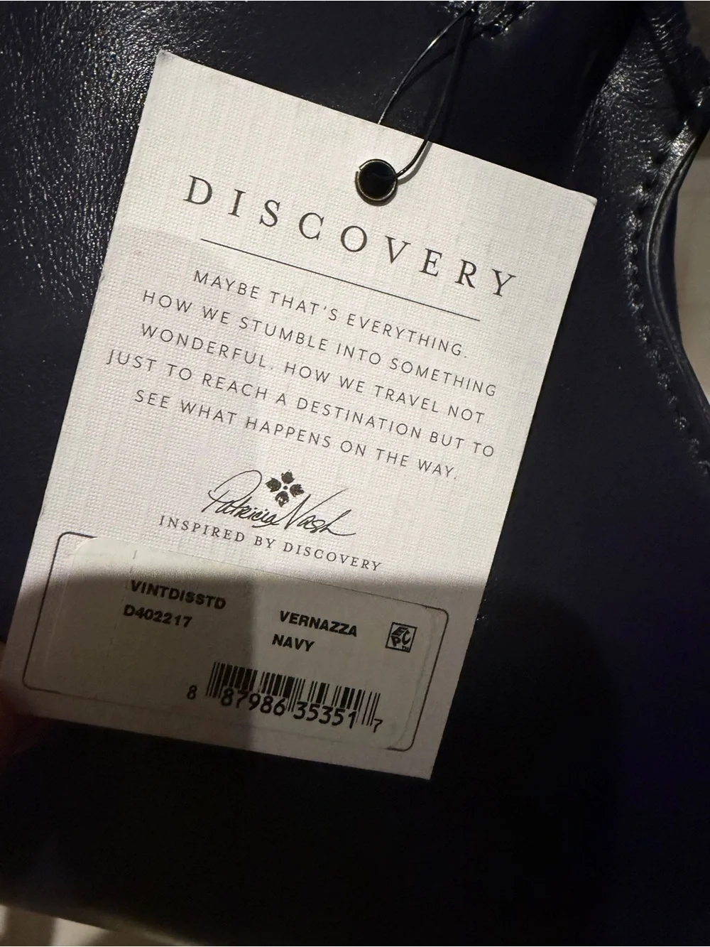 Patricia Nash Discovery Leather Vernazza Flap Satchel Navy‎
